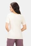 Amante Scoop Neck Sleep Tee - Buttercream Print — thumbnail 3